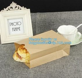 China Suppliers Wholesales Customized Shopping Gift Printed Craft Bread Packaging Paper Bag With Handle, bagplastics, ba