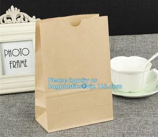 China Suppliers Wholesales Customized Shopping Gift Printed Craft Bread Packaging Paper Bag With Handle, bagplastics, ba