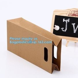 paper bags with flat handle,cement packaging paper bags , strong brown paper bags,Take out brown kraft paper bread bag f