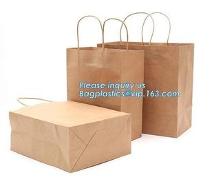 Chinese Supplier Hot Sell Brown Kraft Lunch Bread Packaging Customized Paper Bag For Promotion,New Design Kraft Paper Br