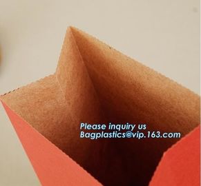 Flat Paper Handle Customized Design Shopping Gift Printed Kraft Paper Bag,ECO Friendly Bread Paper Bag/Snack Food Packag