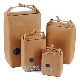 Food Grade Packaging Biodegradable Kraft Paper Rice Paper Bag,1kg 5kg food grade Rice package brown kraft paper packagin