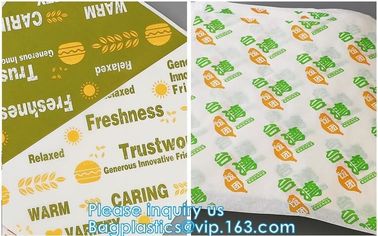 New Waterproof Craft Color Print Gift Wrap A4 Fast Food Sandwich Products Wrapping Kraft Paper,