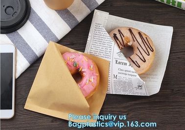 Wrap Paper Bag for Snack/Fast Food Multicolor Choice Wholesale,Printed PE coated Food Packaging Paper Sheets and Paper B