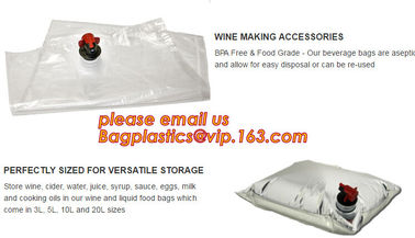 3l 5l 10l bag in box packaging wine bag with vitop tap,5L/10L/20L transparent/VMPET wine bag in a box/bag in box/liquid