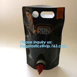 wine bag with spout,Aluminum Foil Bag With Spout Tap Wine Pouch,spout pouch/Food grade liquid beverage bag with spout/Ru