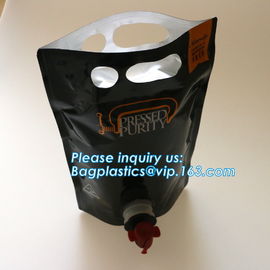 wine bag with spout,Aluminum Foil Bag With Spout Tap Wine Pouch,spout pouch/Food grade liquid beverage bag with spout/Ru