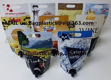 spout pouch/Food grade liquid beverage bag with spout/Runner wine spout bag,Stand up runner wine packing spout bag /Refi