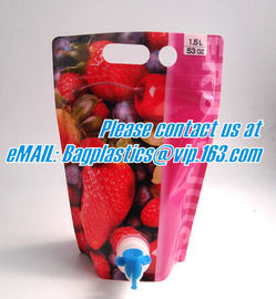 spout pouch/Food grade liquid beverage bag with spout/Runner wine spout bag,Stand up runner wine packing spout bag /Refi