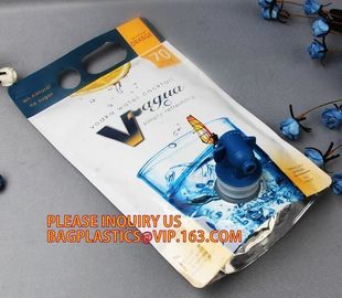 Custom reusable 1L 2L 3L fresh juice milk spout bags with handle,Fresh 5L Dispenser Fruit Juice Bag In Box With Valve