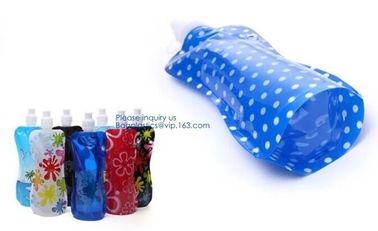 250ml-600ml Foldable Collapsible Cup Flask TPU Squeeze Running Outdoor Sports Water Bottle Bags,1L folding sports water