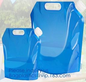 1 Gallon 4L foldable plastic bottle bag Foldable water bag,logo printed foldable water bottle bag,Reusable Outdoor Water