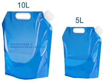 1 Gallon 4L foldable plastic bottle bag Foldable water bag,logo printed foldable water bottle bag,Reusable Outdoor Water