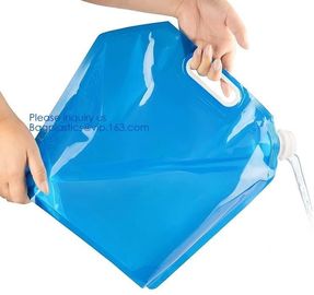 1 Gallon 4L foldable plastic bottle bag Foldable water bag,logo printed foldable water bottle bag,Reusable Outdoor Water