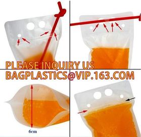 Biodegradable Liquid Packaging Leakage Proof Pouch Custom Printed Stand Up Aluminium Foil Spout Bags Water Drinking Bag