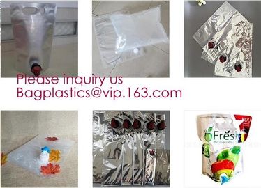 Aluminum foil wholesale spout liquid wine bag in box with packaging,Bag in Box packaging with valve and spout/Unique bag