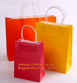 white craft paper rope handle paper shopping bags wholesale, high quality retail foldable hard cardboard paper shopping