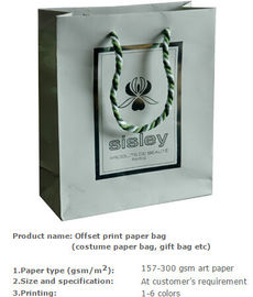 pp rope paper bag/paper shopping bag with 15 years experience/bolsa de papel ropa