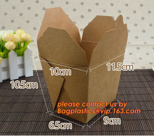 brown kraft cardboard burger box for hamburger food with logo printing, Food Grade Paper box, Lunch box, Bento box, Frie