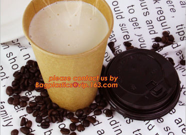 Food use disposable plastic paper cup and coffee lids, pla cups,biodegradable paper cups with lids,100% compostable pape