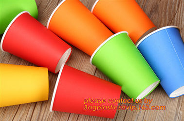 Food use disposable plastic paper cup and coffee lids, pla cups,biodegradable paper cups with lids,100% compostable pape