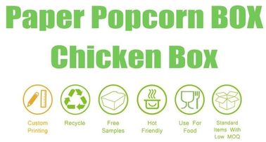 POPCORN PAPER BOX, POPCORN CUP, CHICKEN BOX, CUSTOM BRANDING,24OZ, 32OZ,46OZ,TAKE OUT PACKAGE, KRAFT PAPER CUP, LID, PAC
