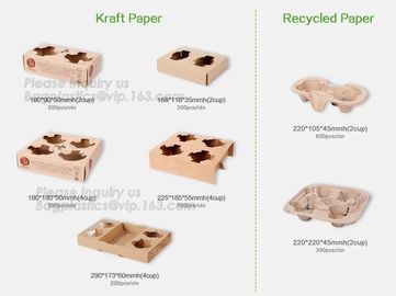 Manufacturer Disposable Take Away Free Samples 4 Paper Cup Holder Tray Carrier,paper holder,newspaper holder recycling,t