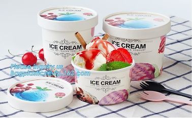 Own Logo Disposable Paper Icecream Ice Cream Cup,Disposable Plastic Cold Drink Icecream Pearl Milk Tea Cup bagease pack