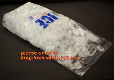 China Suppliers LDPE Very Strong Plastic Ice Bag With Drawstring, leakproof ice cooler bag, heavy duty plastic ice bag w