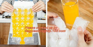 Food Grade Safety Disposable Plastic Ice Cube Bag for Making Ice Packs, Self-Seal Disposable plastic LDPE Ice Cube Bags