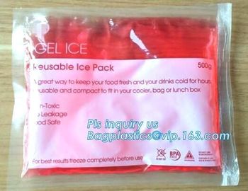 on-toxic plastic material gel ice pack, Refrigerated cooler bags, ice eutectic gel bag for fresh food and beverage, GEL