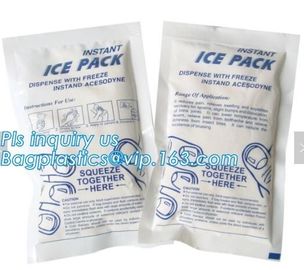 breastmilk lunch bag cooler plastic reusable ice pack, 250g gel water injection ice bag for fresh food, oem water inject