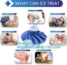 Ice Bag Packs - Set of 3 Hot &amp; Cold Reusable Ice Bags Size 6, 9 and 11 inch - No Leaks, No Drips, non-toxic plastic cool