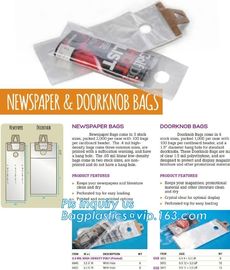 biodegradable newspaper bag, doorknob bags,Poly Wicket Bag Plastic Printed Bread Bag,Clear Bread Packaging Poly LDPE Wic