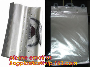 Virgin PE Reclosable Clear Flat Plastic Wicketted bag for packing food,Side Sealed Wicket Bag with Metal on the Blocked