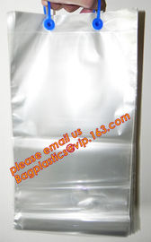 Virgin PE Reclosable Clear Flat Plastic Wicketted bag for packing food,Side Sealed Wicket Bag with Metal on the Blocked