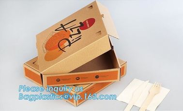 Custom Pizza Packing Paper Box Corrugated With Different Size,Recycle Paper Simple Pizza Package Lunch Box bagease pac