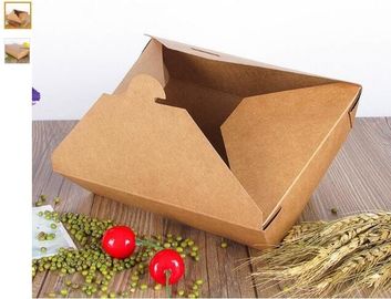 China Wholesale Disposable Take Away Kraft Paper Lunch Box/Paper food Container,disposable kraft paper lunch box,food pa