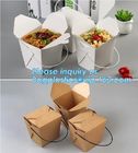 Disposable paper packaging take away lunch box_Wholesale fast food Kraft Paper Box_ custom logo print fast food packagin