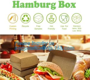 Hot Sell Take Away Recycled Kraft Paper Folding Lunch Box For Fast Food Packaging Food Grade,kraft corrugated paper pack