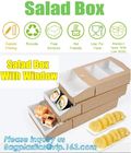 Disposable kraft paper lunch boxes, food grade paper boxes with logo,Disposable Food Kraft Paper Lunch Box bagplastics