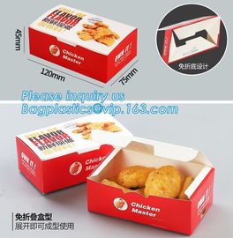 Custom 100% food grade burger box with logo,Food grade good quality cardboard paper box,Disposable plastic package color