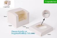 Hot sale pink PET custom cake box,High quality and sweet foldable cup cake paper box,clear window cup cake boxes paper p