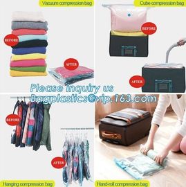 deflatable storage bags, stackable cube vacuum sealed storage tote box for bedding, vacuum storage bag with canvas box f