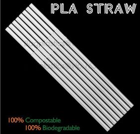 Disposable cute plastic white straight drinking straw, PLA individually wrapped drinking Straws, PLA straws disposable