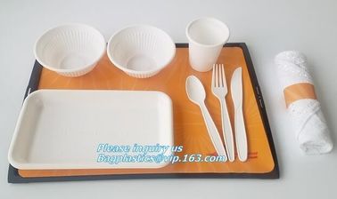 SUGARCANE BAGASSE PLA DINNERWARE BIO ECO TABLEWARE, CUP PLATE BOWL CONTAINER,PLA DISH TRAY, CULTERY BAGPLASTICS BAGEASE