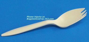 5.5 inch BPA FREE Spork Biodegradable Plastic PLA Fork Spoon Combination Corn Starch Compostable Disposable bagplastics