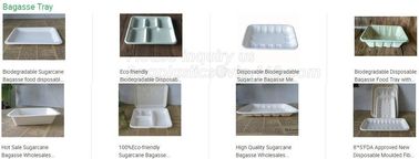 Eco Biodegradable Disposable Sugarcane Bagasse Food Container,Customize biodegradable corn starch plastic food storage c