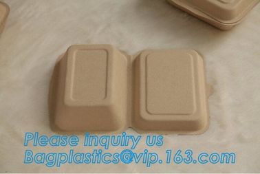 biodegradable sugarcane food container 6inch 450ml to-go burger box,Eco-friendly Biodegradable Corn Starch Food Containe