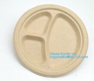 Biodegradable plate food grade green sugarcane bagasse plate,10&quot; sugarcane ecofriendly disposable oval plate bagease pac